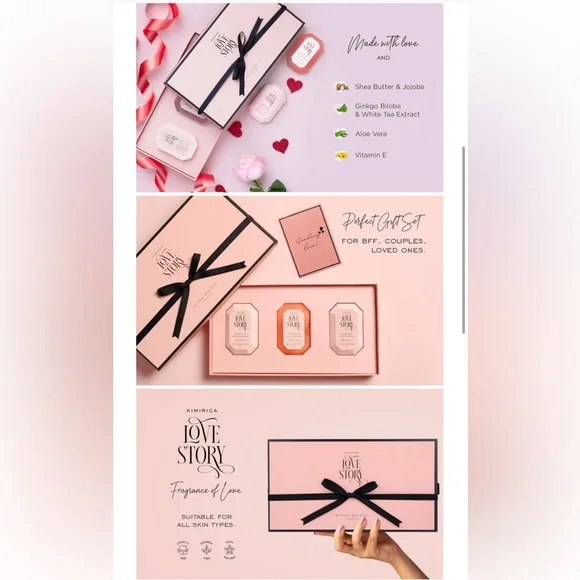 Kimirica Love Story handmade bathing soap bar gift box - pack of two - Picture 8 of 10